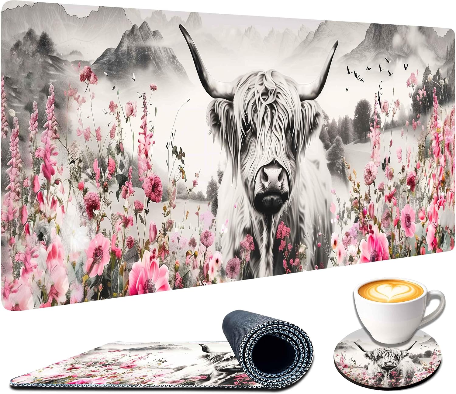 Extended Large Mouse Pad for Desk 35.4 X 15.7 Full Desk Mousepad for Keyboard and Mouse Mat Desktop Decor and Accessories XXL Mouse Pad for Home Office Mousepad Castle Night - view 3