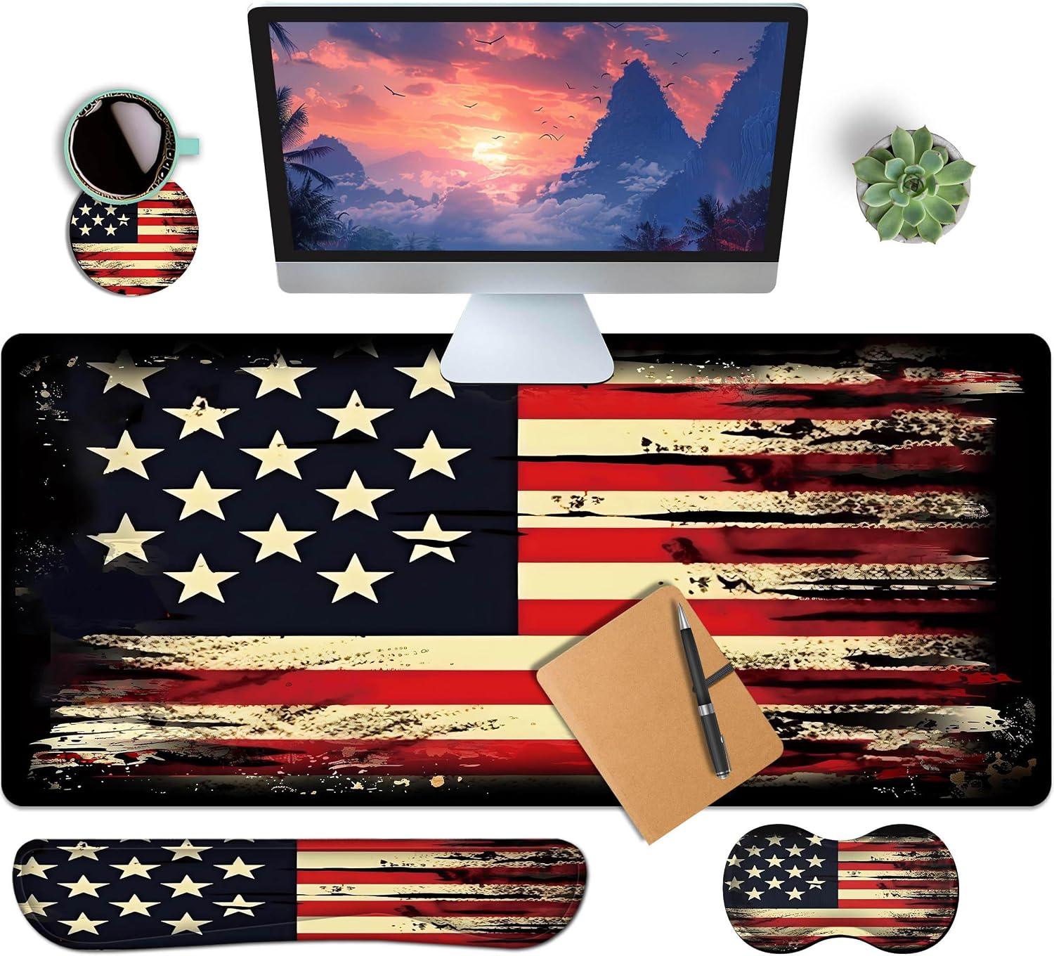Extended Large Mouse Pad for Desk 35.4 X 15.7 Full Desk Mousepad for Keyboard and Mouse Mat Desktop Decor and Accessories XXL Mouse Pad for Home Office Mousepad Castle Night - view 5