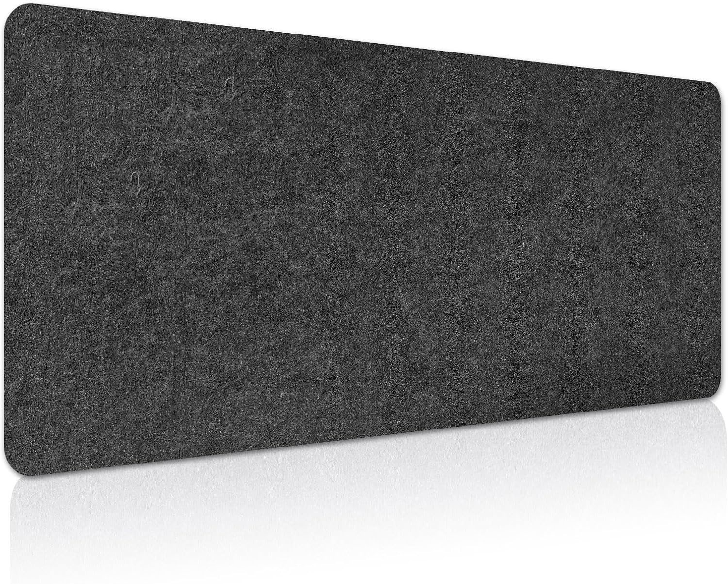 Large Felt Desk mat 36x12 inches, with Non-Slip Full Desk Mouse Pad,Office Computer Desk Mat for Keyboard,Felt Desk Mat for Desk Pad Protector (Dark Gray)