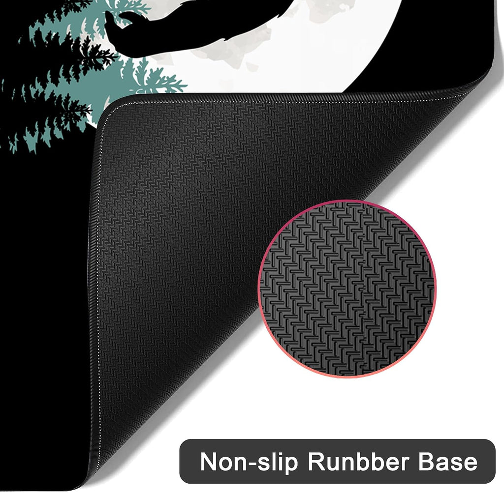 Desk Mat for Desktop,Extended Gaming Big Foot Forest Mouse Pad,Non-Slip Rubber Base Mousepad with Stitched Edges for Office Home Desk Decor,31.5X15.7 Inch - view 4