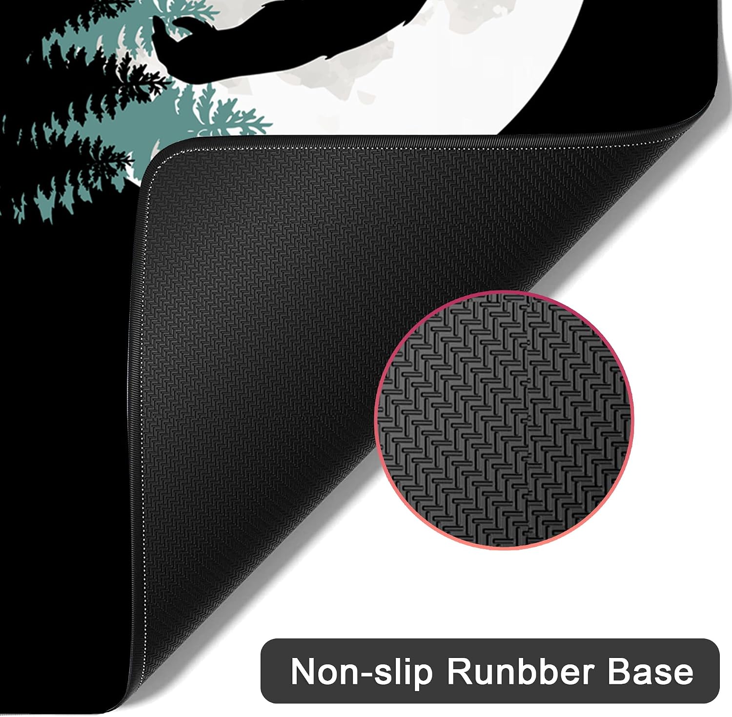 Desk Mat for Desktop,Extended Gaming Big Foot Forest Mouse Pad,Non-Slip Rubber Base Mousepad with Stitched Edges for Office Home Desk Decor,31.5X15.7 Inch - view 4