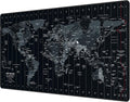 Large Gaming Mouse Pad Extended Desk Mat XXL Mousepad with Non-Slip Keyboard Pad for Office Laptop, Computer and PC - 35.4 x 15.7 inches World Map