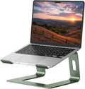 Laptop Stand, Aluminum Computer Riser, Ergonomic Laptops Elevator for Desk, Metal Holder Compatible with 10 to 15.6 Inches Notebook Computer, Green