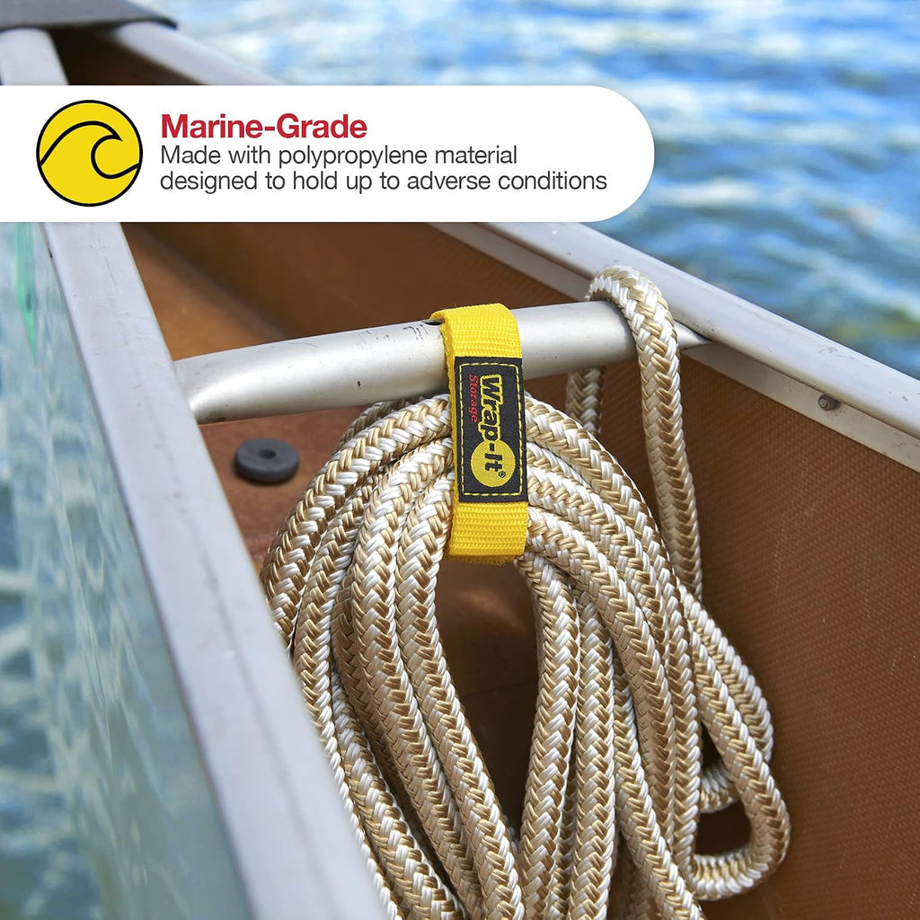 Quick-Straps - 12" (12 Pack) Yellow - Extension Cord Holder for RV and Boat Organizing | Extension Cord Holder for RV and Boat Organizing - view 6