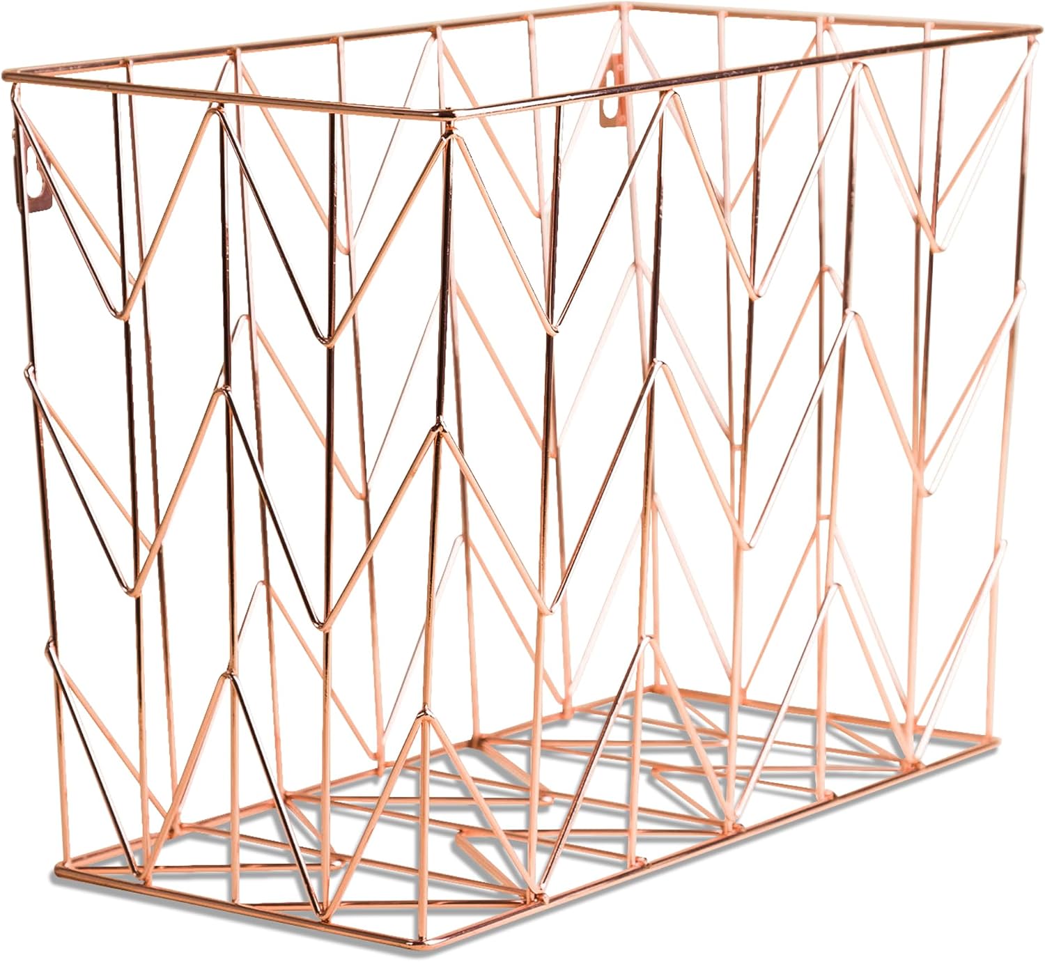 Hanging File Desk Organizer, Rose Gold Wire Metal - 854U02-06
