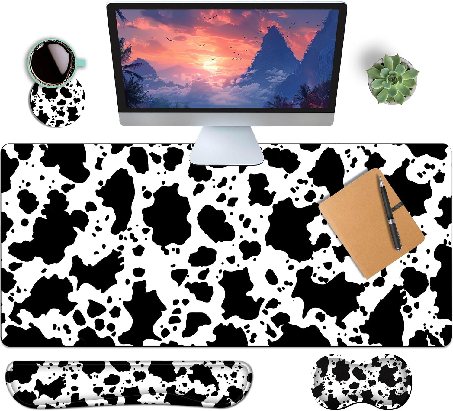 Extended Large Mouse Pad for Desk 35.4 X 15.7 Full Desk Mousepad for Keyboard and Mouse Mat Desktop Decor and Accessories XXL Mouse Pad for Home Office Mousepad Castle Night - view 7
