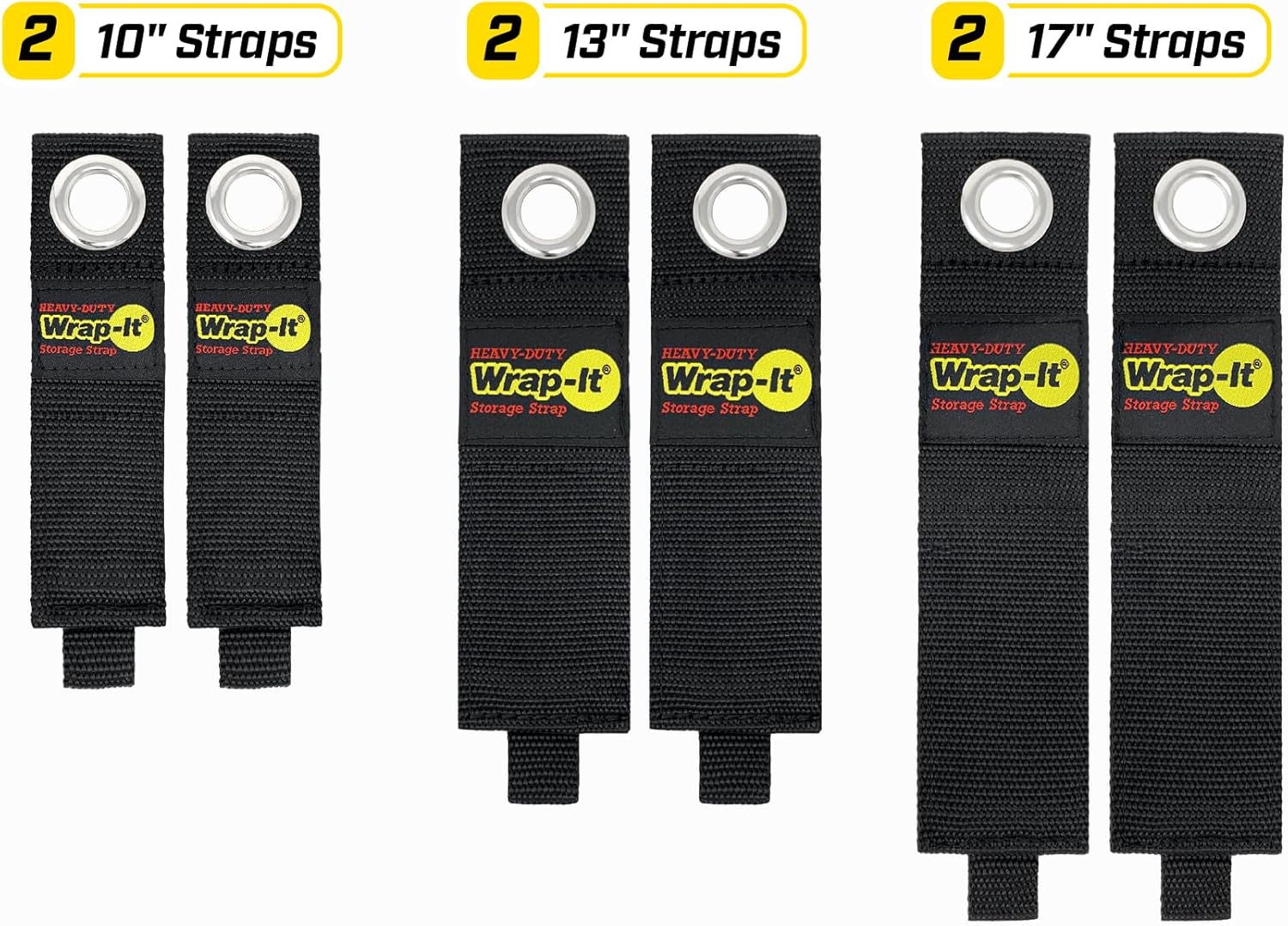 Heavy-Duty Straps - Assorted 6-Pack | Garage Storage Extension Cord Organizer Cable Straps and Yard Cord Storage for Hose Organizer, Tools, RV Accessories - view 3