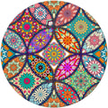 Cute Mouse Pad, Round Mandala Mouse Mat with Design, Non-Slip Rubber Base Mousepad with Stitched Edge, Waterproof Women Small Size 7.9 x 7.9 Inch, Pretty Mandala
