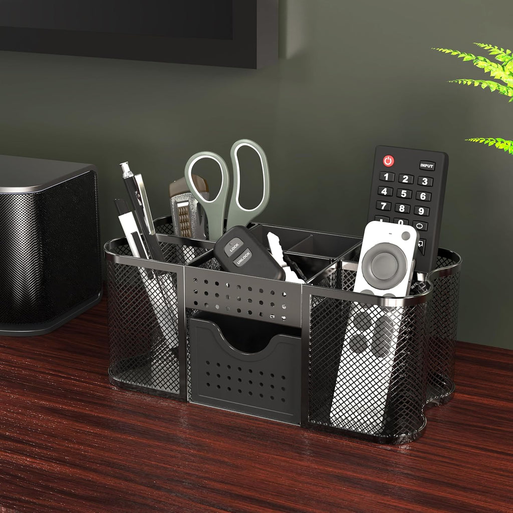 Desk Organizers Pen Holder Office Caddy Storage, Black - view 4