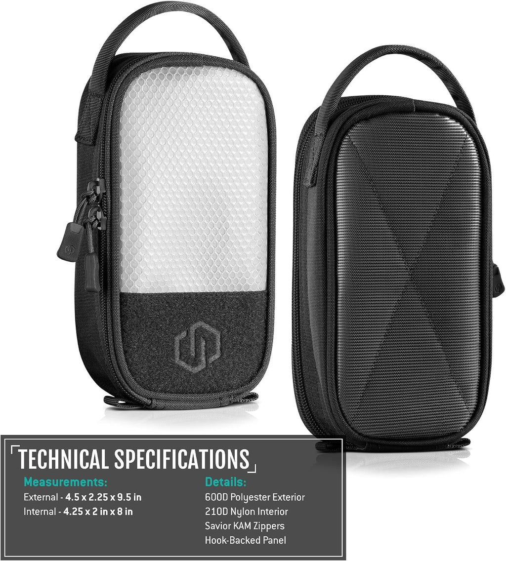 Core Tactical Mesh Zipper Pouch, 4" x 8" Modular EDC Tool Organizer Range Gear Utility Storage Pocket w/Hook Backing, Dump Pouch with Handle, 2-Pack - view 5