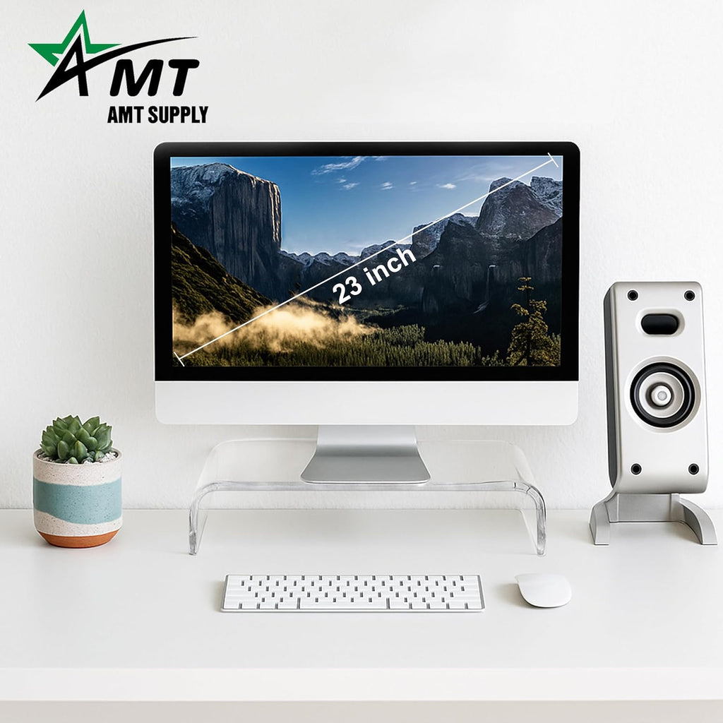 Premium acrylic clear monitor stand laptop/PC/multimedia monitor riser for home office - view 3
