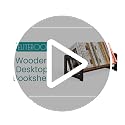 Desktop Bookshelf Organizer, Wood Slanted Desk Bookshelf, Small Tabletop Book Rack, Portable Mini Bookcase for Book Display, Cookbooks, Kids Reading, Office & Home Storage, Rustic Brown - view 7