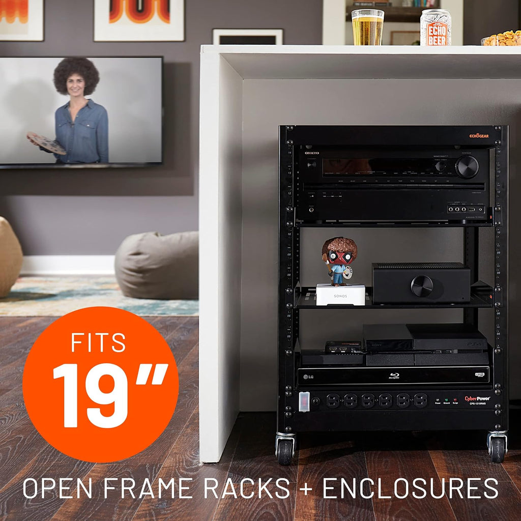 Rack Cable Management Tie Bar Kit - Includes 4X 1U Tie Bars, 24 Zip Ties, 8 Cage Nuts, & 8 Screws - Works with 19" Open Frame Racks & Enclosures - view 4