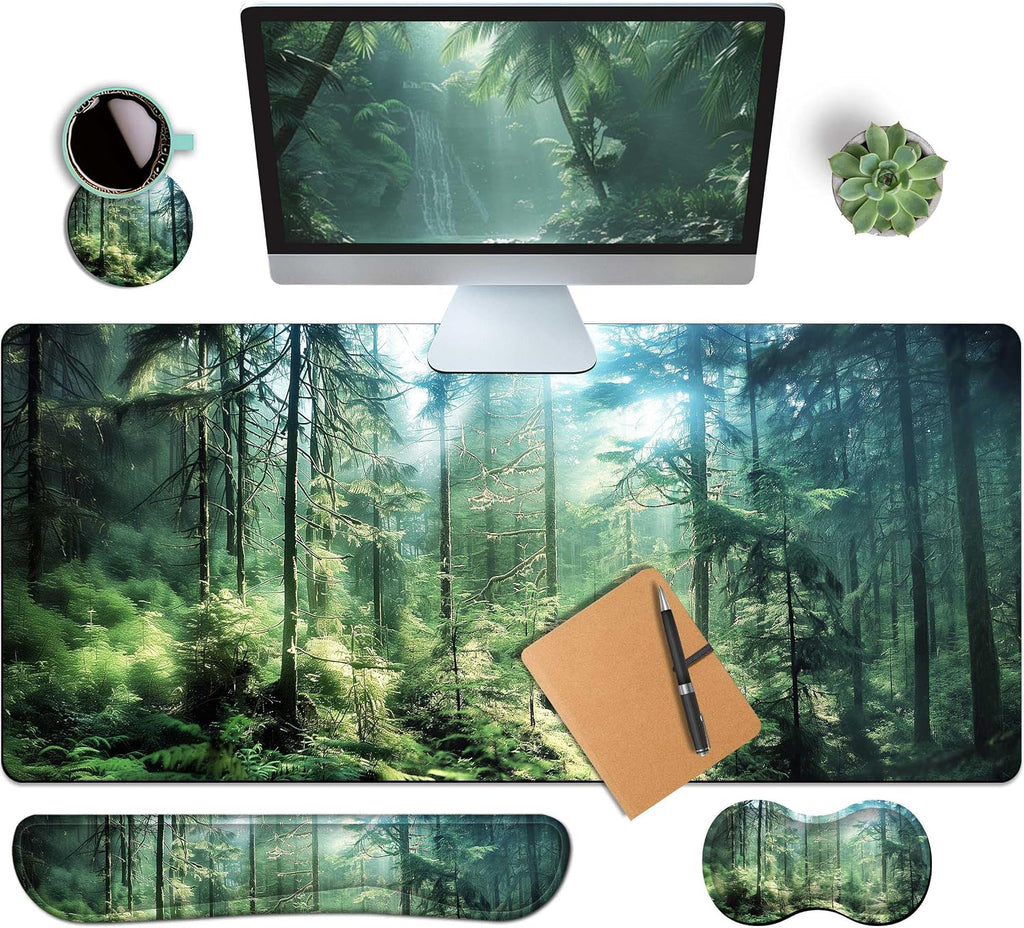Extended Large Mouse Pad for Desk 35.4 X 15.7 Full Desk Mousepad for Keyboard and Mouse Mat Desktop Decor and Accessories XXL Mouse Pad for Home Office Mousepad Castle Night - view 8