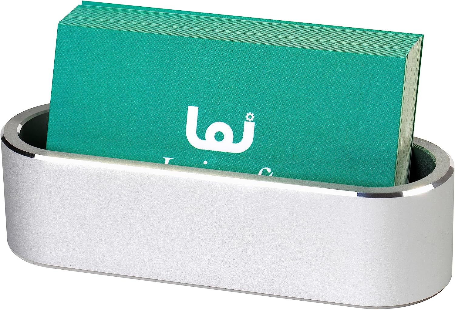 Aluminum Business Card Holder Display Office Business Card Stand Name Card Display Organizer for Desk