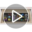 2PK - 3 Slot Drawer Organizer with Two Adjustable Dividers - 5 Compartments Drawer Storage Junk Drawer Organizer for Office Desk Supplies and Accessories, White - view 7