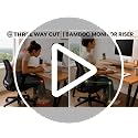 Bamboo Monitor Riser, Wide Desktop Monitor Stand for Desk with Clear Acrylic Legs, 31.5 x 8" Bamboo Wood Shelf, Fit Keyboard, Home Office Workspace Accessories,Study Stationaries Storage (Dark Brown) - view 7