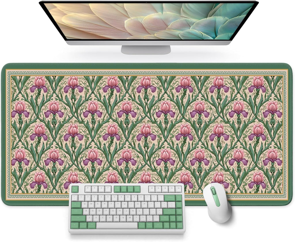 Large Desk Mat, Extended Mouse Pad for Desktop, 35.4" x 15.7" | Wildflowers Extended Desk Pad with Non-Slip Rubber Base and Smooth Surface for Work, Gaming, Office and Home - view 6