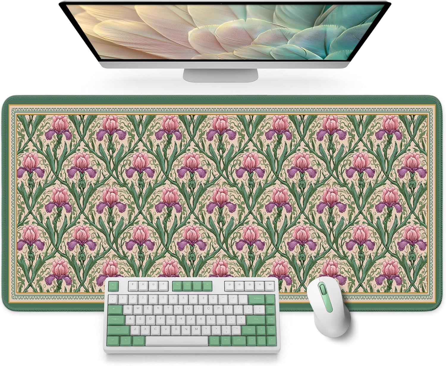Large Desk Mat, Extended Mouse Pad for Desktop, 35.4" x 15.7" | Wildflowers Extended Desk Pad with Non-Slip Rubber Base and Smooth Surface for Work, Gaming, Office and Home - view 6