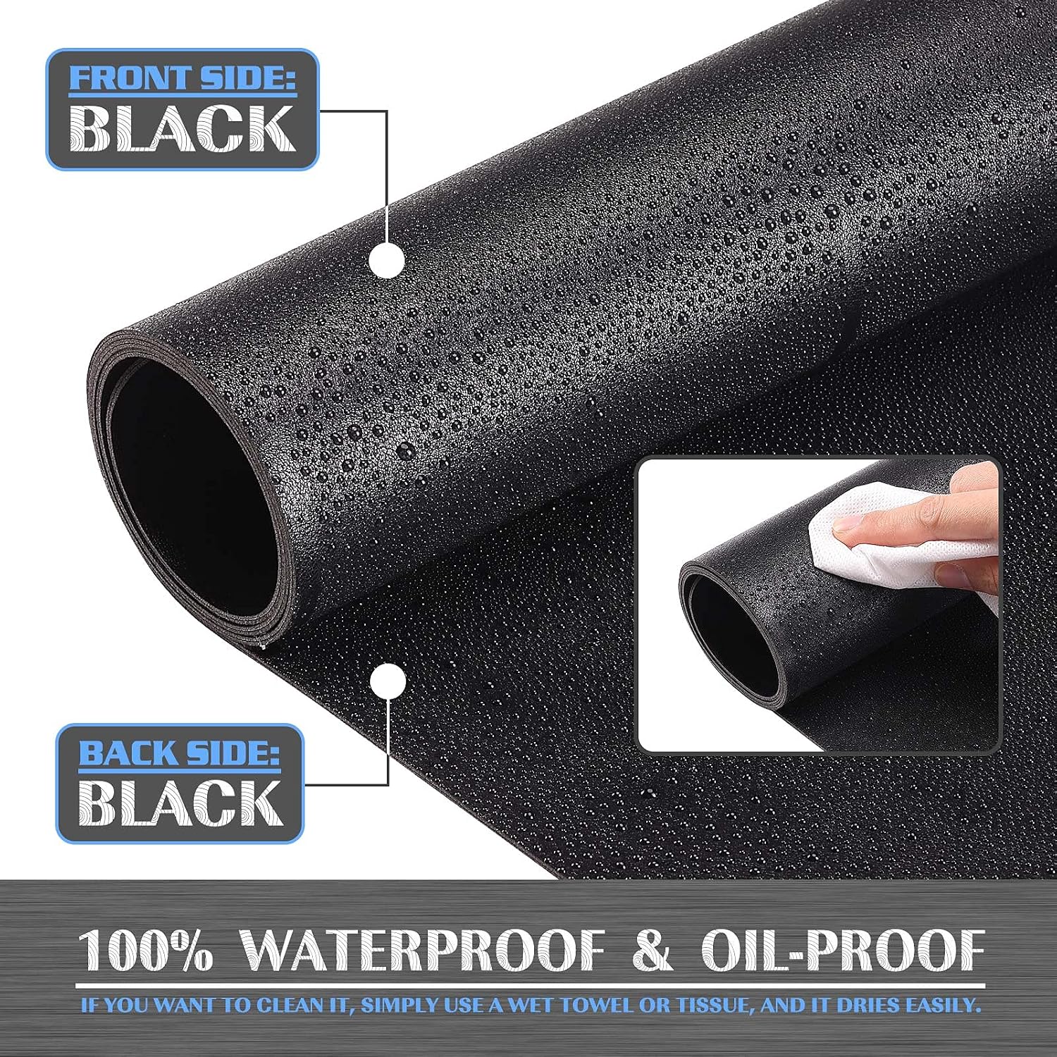 Large Office Desk Mat, Leather Mouse Pad (31.5"x15.7", Black) | Desk Pad, Keyboard Pad, Computer and Laptop Mat, Desktop Protector and Cover, Writing Pad and Blotter for Home Office - view 3