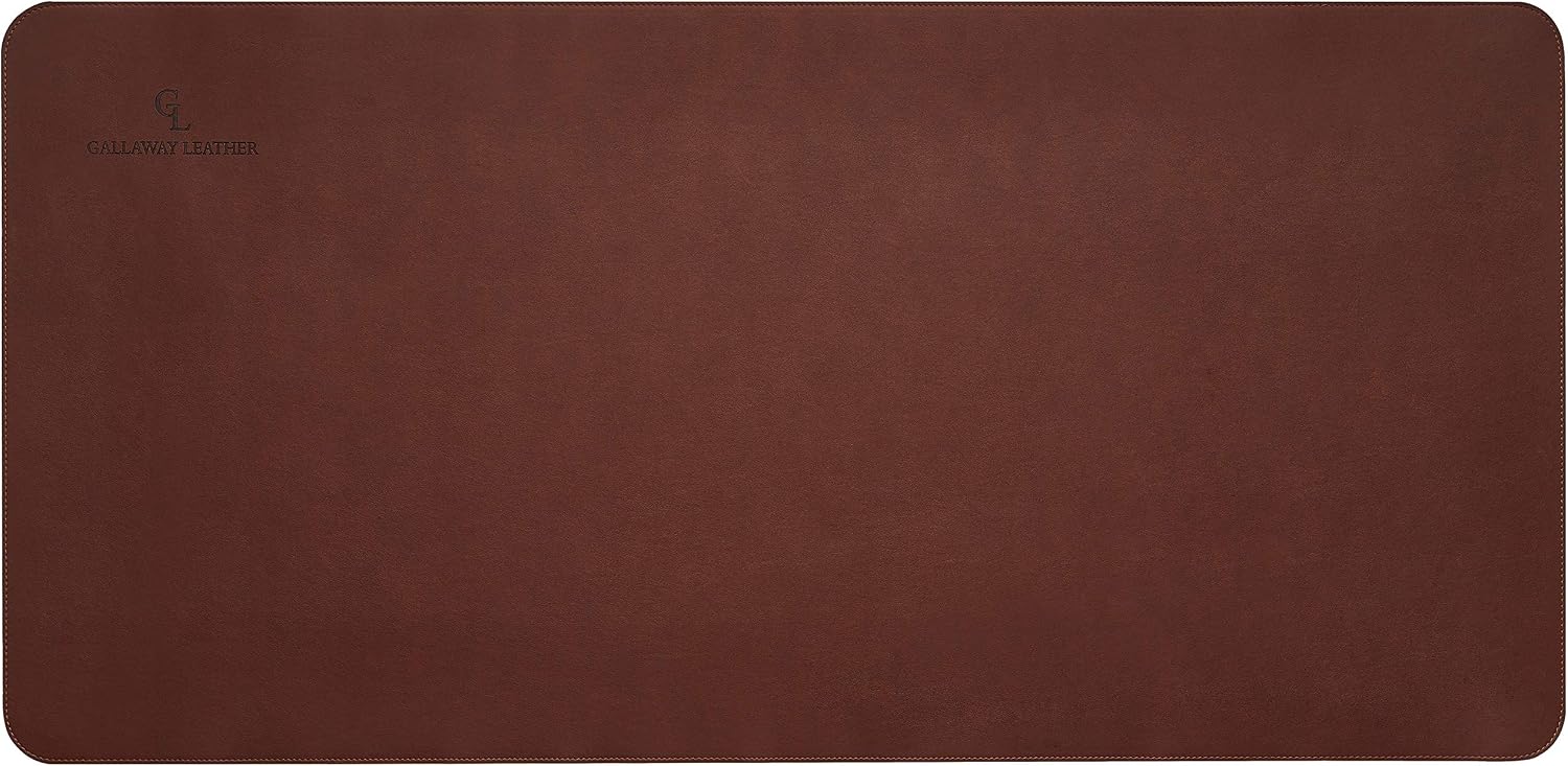 Desk Mat, Office Writing Desk Pad, Large 36" x 17" Dark Brown, for Top of Desks, Gift Ready Elegant Computer Desk Cover Protector PU Leather - view 4