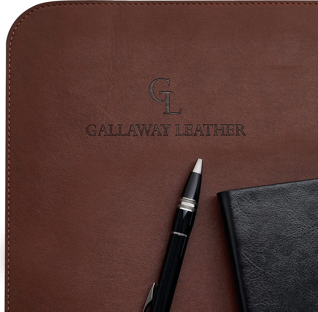 Desk Mat, Office Writing Desk Pad, Large 36" x 17" Dark Brown, for Top of Desks, Gift Ready Elegant Computer Desk Cover Protector PU Leather - view 5