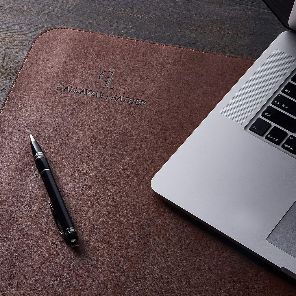 Desk Mat, Office Writing Desk Pad, Large 36" x 17" Dark Brown, for Top of Desks, Gift Ready Elegant Computer Desk Cover Protector PU Leather - view 8