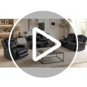 Power Recliner Sofa Set, Breathing Leather Reclining Couch Set, 3 Piece Living Room Furniture Set with LED Lights/Charging Ports/Storage for Home/Office (Black, Sofa+Loveseat+Chair) - view 7