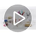 Acrylic Pen and Pencil Holder, Silver - view 6